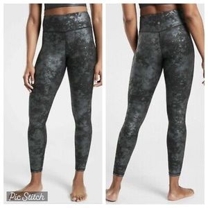 S Athleta Elation Misty Lace high rise tight leggings small like new